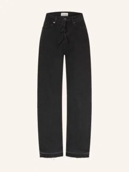 Ichi Paperbag Džíny Ihmisilla denim black stone washed černé