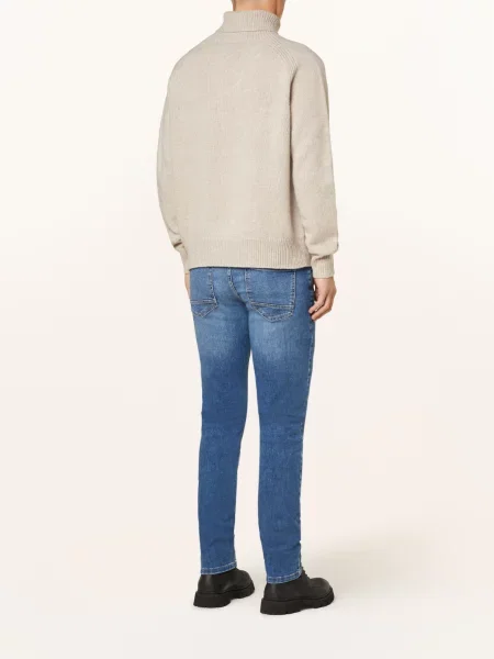 Fynch-Hatton Džíny Tapered Fit light blue modré