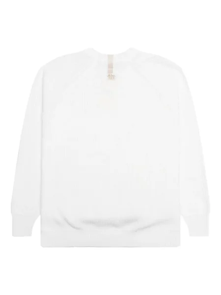 Pulover Advisory Board Crystals cu decolteu rotund de cristal alb