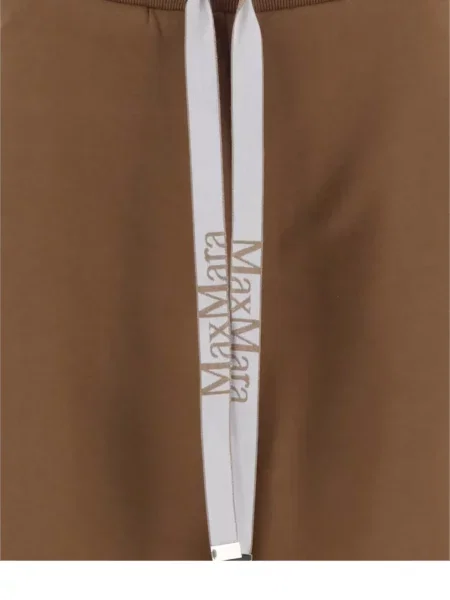 Pantaloni 's Max Mara alergare cu autograf cu cordon maro