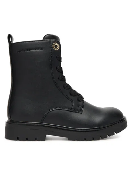 Bakancs Tommy Hilfiger Lace-Up Bootie S fekete