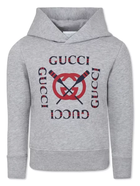 Bluza z kapturem dziecięca Gucci szara