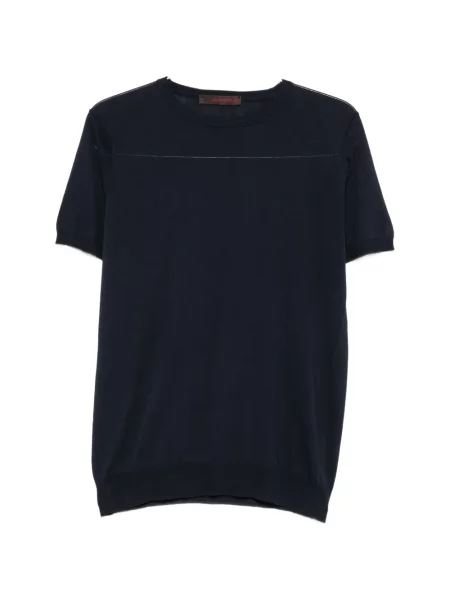 Scurt tricou Jeordie's tricotate albastru