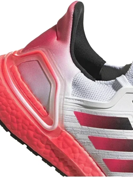 Top Adidas alergare cu decolteu în V alb