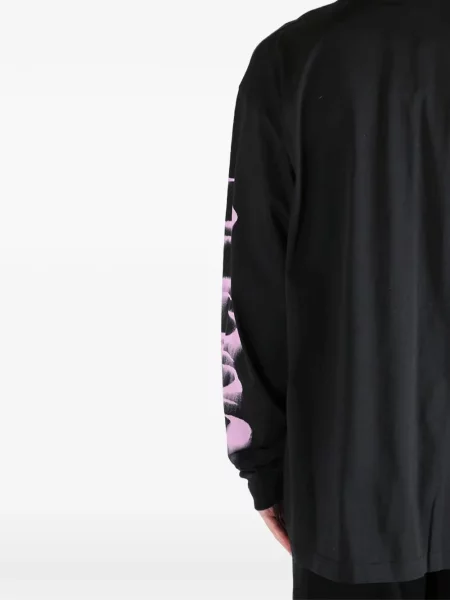 Lung tricou Balenciaga cu imagine negru