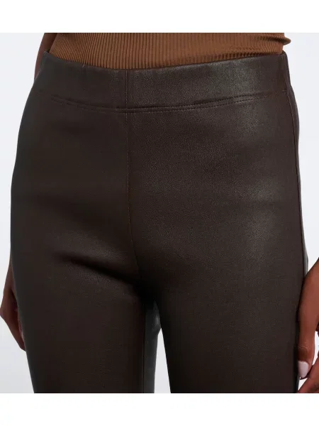 Leggings Joseph din piele maro