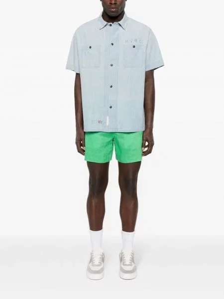 Lněné kraťasy Polo Ralph Lauren zelené