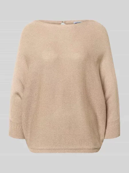 Sweter z dzianiny z rękawem o dł. More & More beżowy