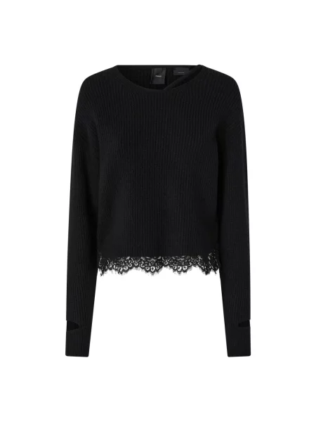 Sweter Pinko wełniany czarny