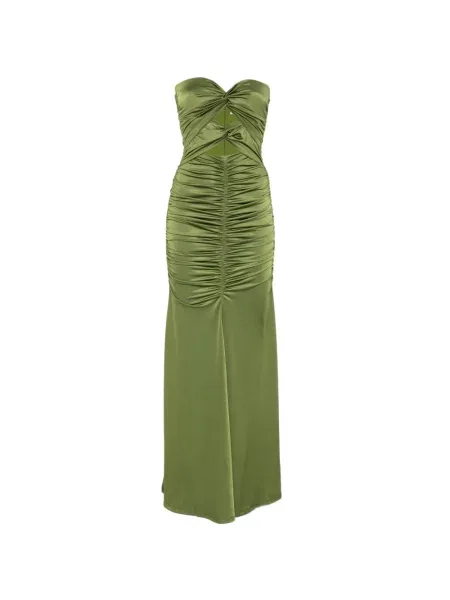Rochie midi Essentiel Antwerp până la genunchi de costum verde