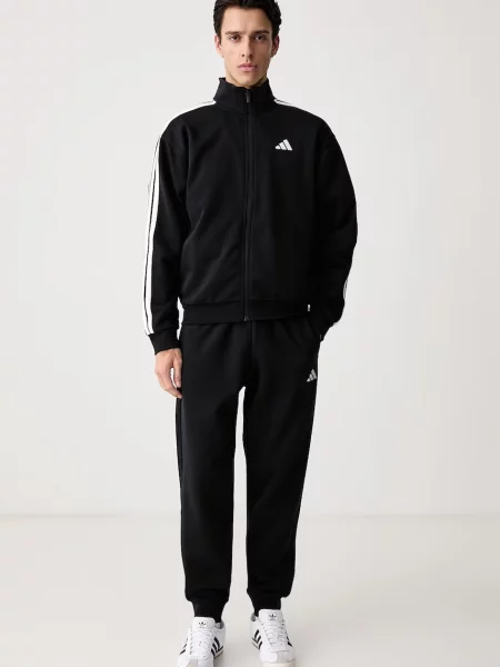 Adidas komplet dresowy z bawełną Three Stripes czarny