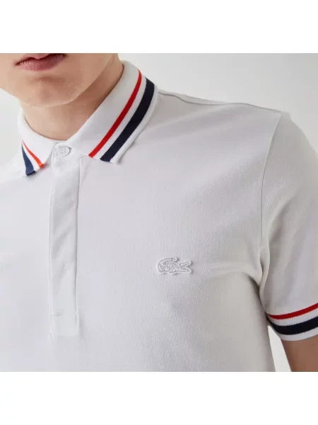 Поло Lacoste белое