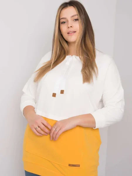 Hanorac cu glugă Fashionhunters alb