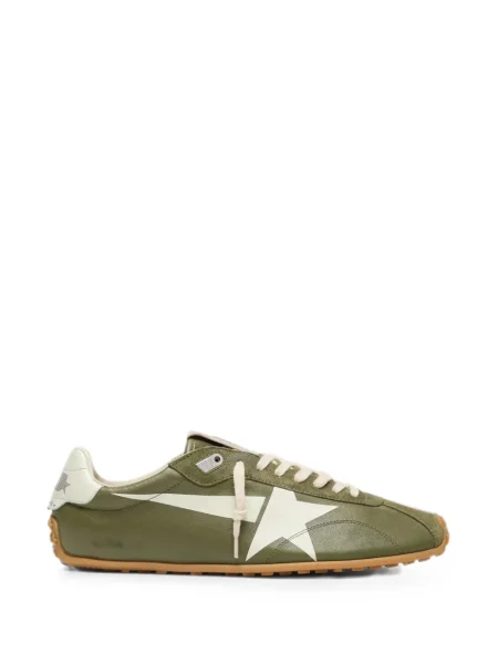 Sneakerși Golden Goose Running din piele verde
