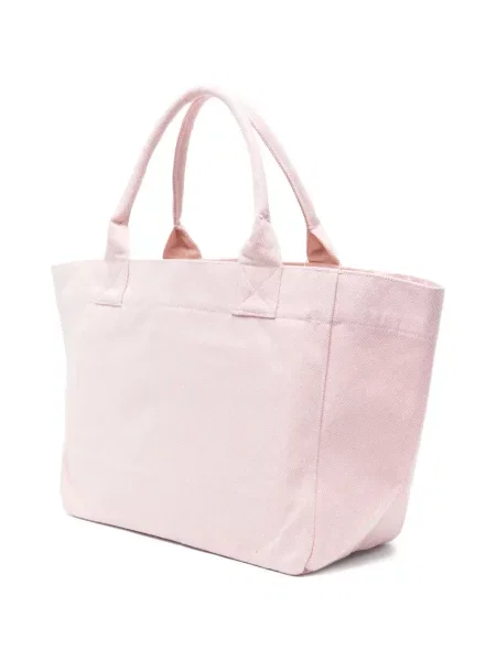 Geantă shopper Ganni cu imagine roz