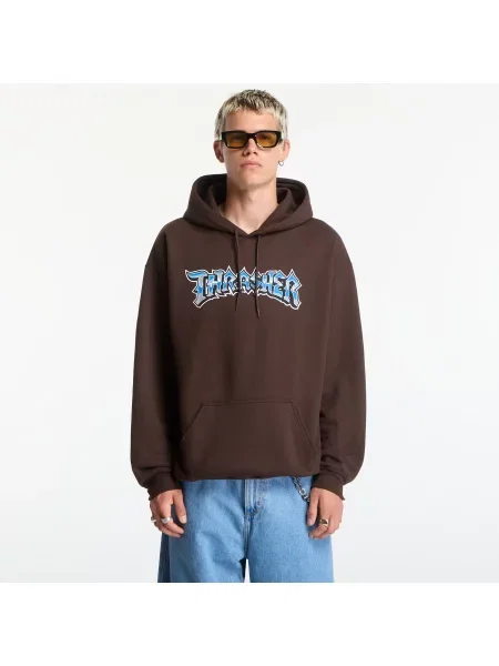 Hanorac cu glugă Thrasher maro