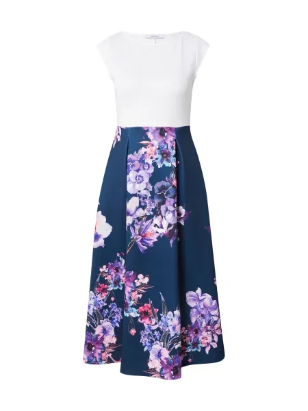 ABOUT YOU Obleka Franca temno modra / rjava / lila / off-bela bela