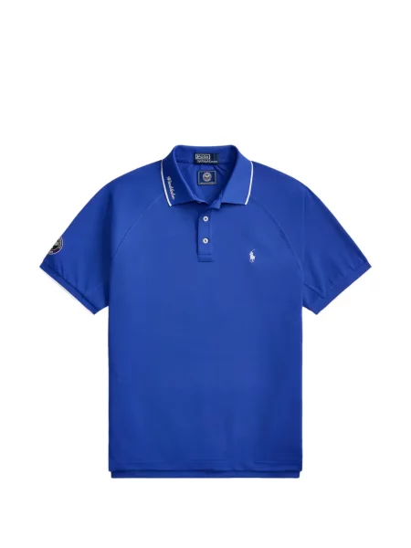 Șapcă Polo Ralph Lauren de mătase cu dungi cu cataramă albastru