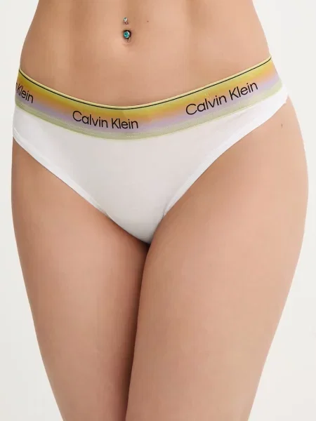 Calvin Klein Underwear tanga s bavlnou bílé