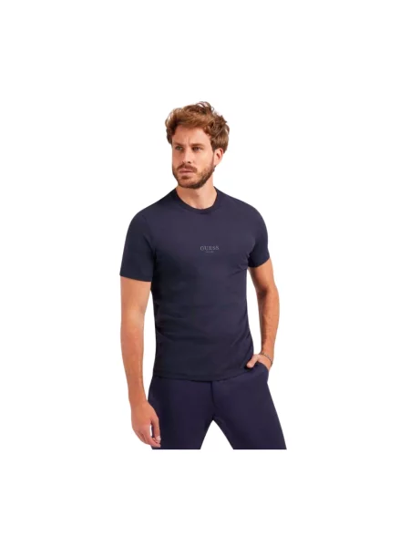 Guess T-Shirt Granatowy niebieska