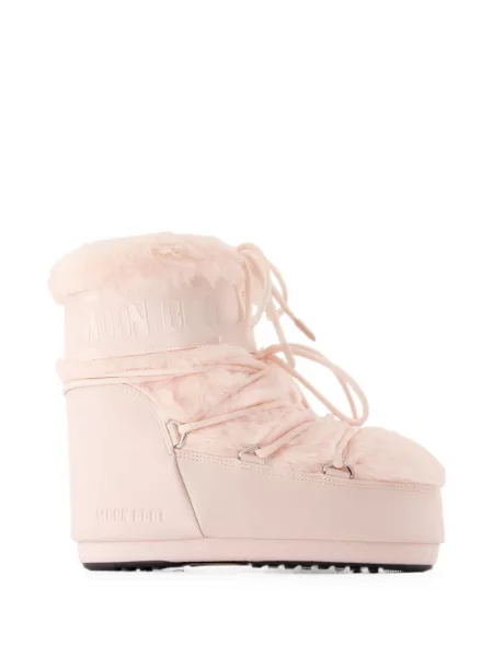 Cizme scurte Moon Boot cu blană roz