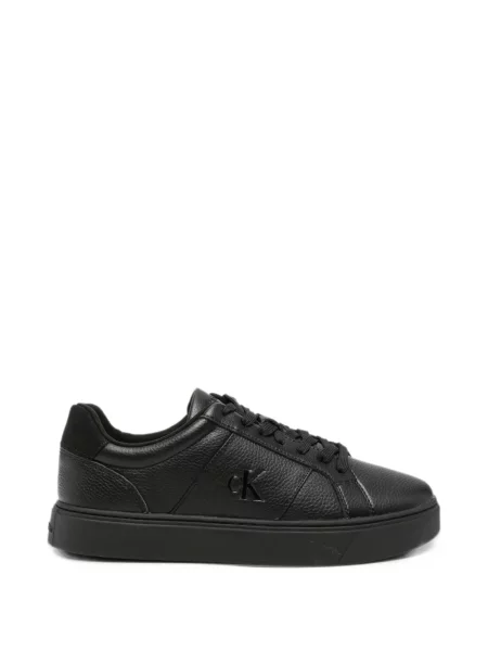 Sneakersy Calvin Klein skórzane z logo czarne
