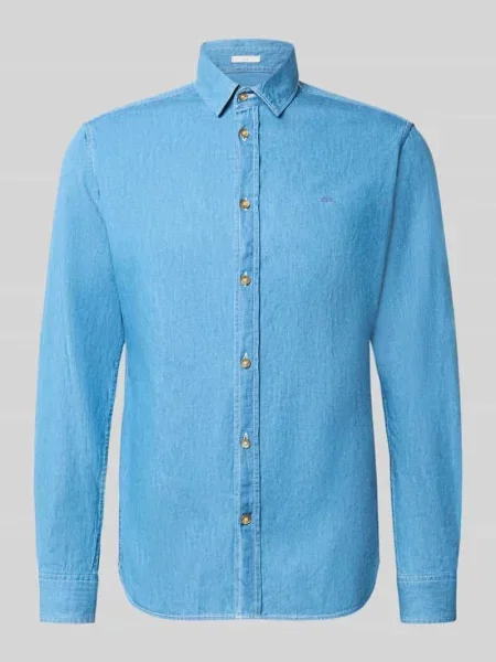 Koszula casualowa o kroju slim fit z czystej bawełny model ABEL' Pepe Jeans niebieska