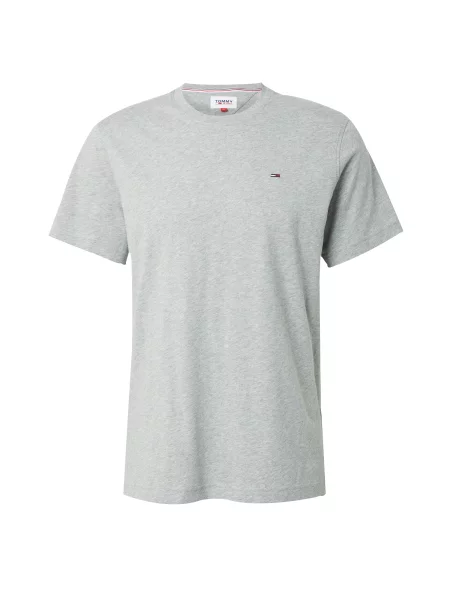 Tommy Jeans Tričko námořnická modř / světle šedá / ohnivá červená bílá