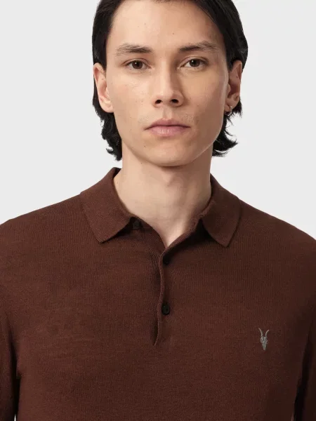 Шерстяной свитер Allsaints коричневый