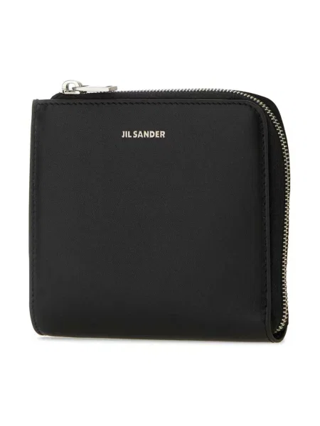 Portfel Jil Sander skórzany czarny