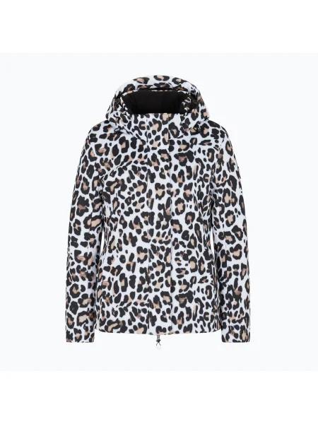 Куртка гірськолижна Emporio Armani Ski Kitzbuhel Softshell fancy white animalier біла