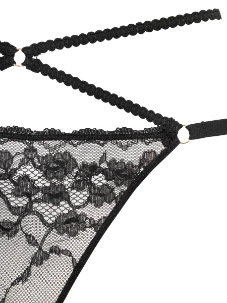 PETITE FLEUR GOLD Tanga negru