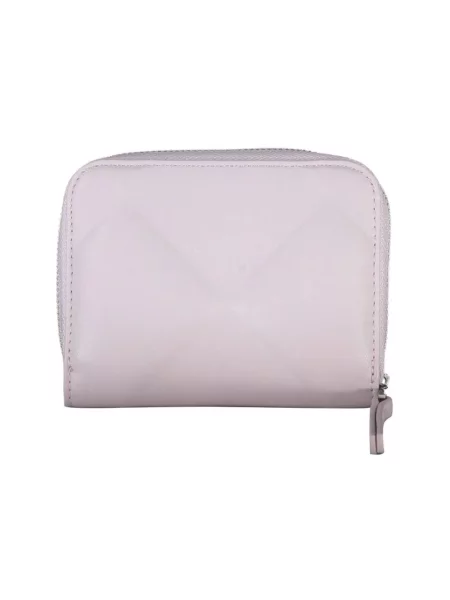 Lniany portfel Calvin Klein elegancki fioletowy