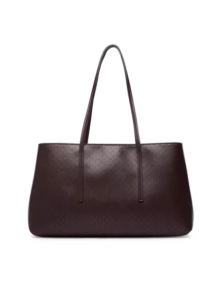 Calvin Klein Ročna torba Emblem Aop Medium Work Tote Bordo rdeča