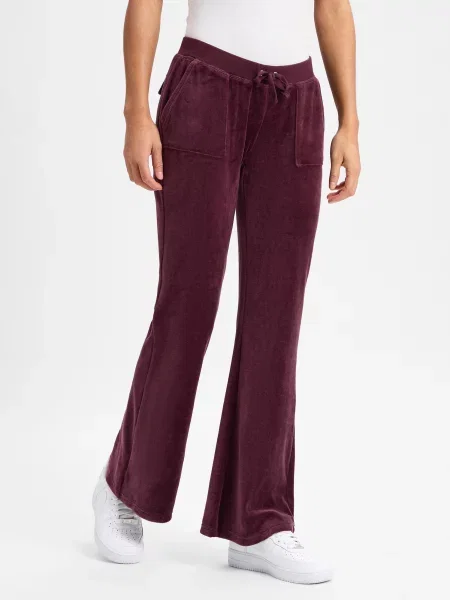 Juicy Couture Pantaloni Caisa bordeaux roșu