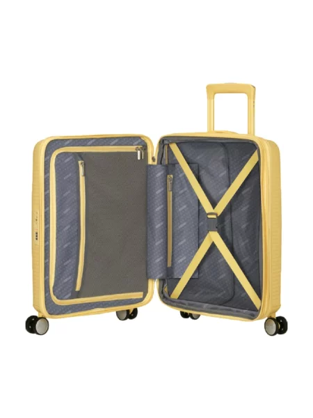 Walizka podróżna American Tourister Soundbox 41 l pastel yellow żółta
