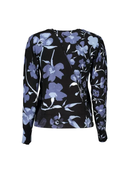 Długi sweter Desigual z długim rękawem elegancki czarny
