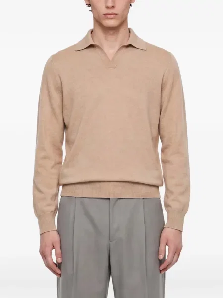 Gulerat lung tricou polo Brunello Cucinelli