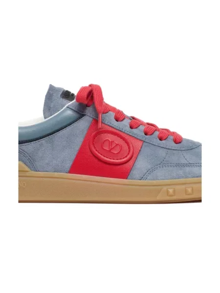 Lniane sneakersy Valentino Garavani z nadrukiem szare