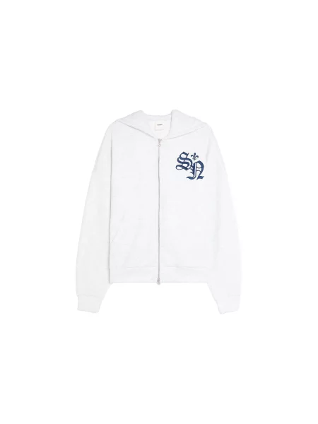 Bershka Hanorac albastru / deschis gri