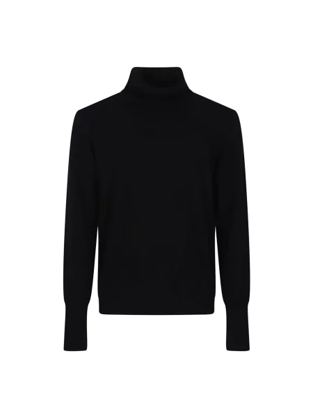 Sweter Ballantyne wełniany z wysokim kołnierzem czarny