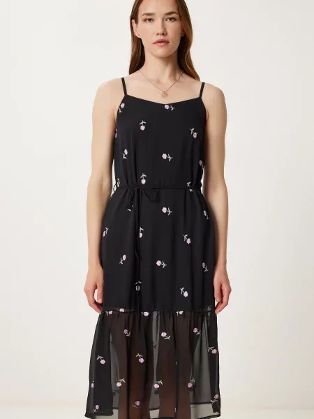 Happiness İstanbul Rochie de vară verde pastel / mov liliachiu negru