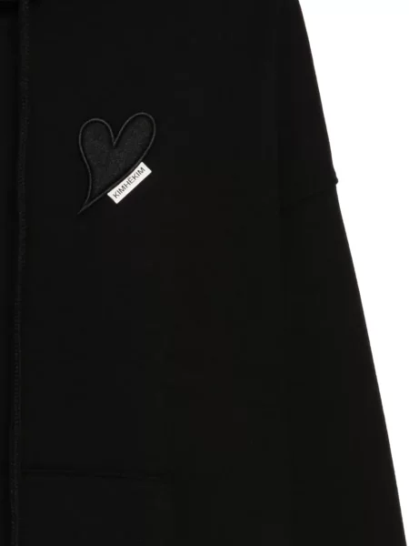 Majica s kapuljačom Kimhekim s uzorkom srca crna