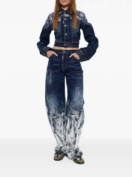 Blugi cu picior larg Dsquared2 albastru
