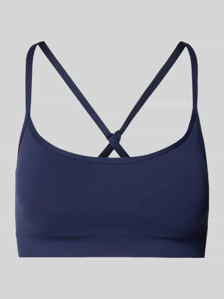 Sportowy biustonosz w kroju slim fit z regulowanymi ramiączkami Fabletics granatowy