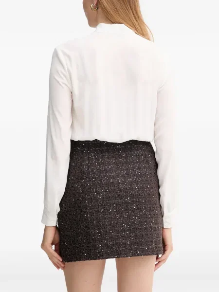 Rochie mini Gaudi cu funde de costum alb