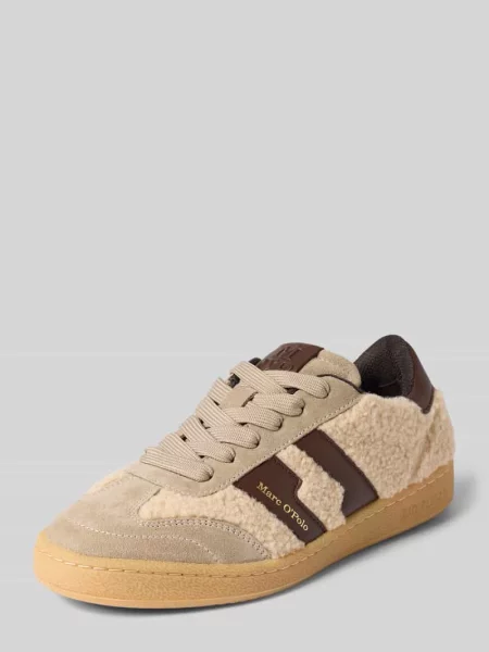 Sneakersy z mieszanki skóry i tkaniny model COURT W 5' Marc O'polo