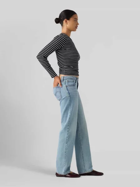 Jeansy o kroju straight fit z czystej bawełny Levi's niebieskie