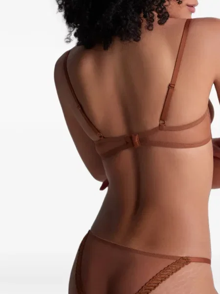 Sutien Aubade cu broderie maro