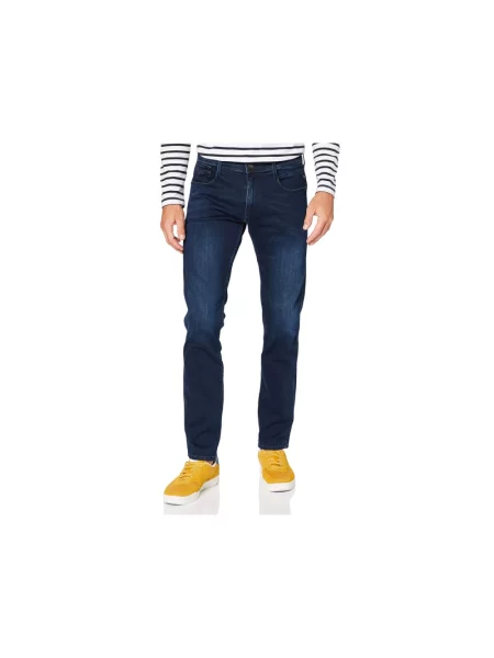 Jeansy o kroju slim fit z 5 model ‘ANBASS’ Replay niebieskie